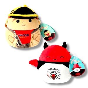 Netflix Stranger Things Dustin & Dante Hellfire Club 6” Squishmallows Plush Set